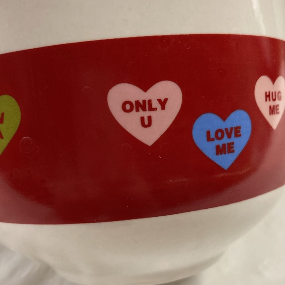 Vintage TB Toy Trading Company Valentine Candy Heart Decorated Mug Cup 12oz - Picture 7 of 10